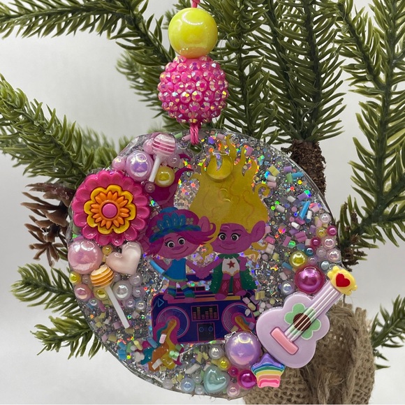 Handmade Trolls Christmas Ornaments Featuring Trolls Band Together - Picture 1 of 3